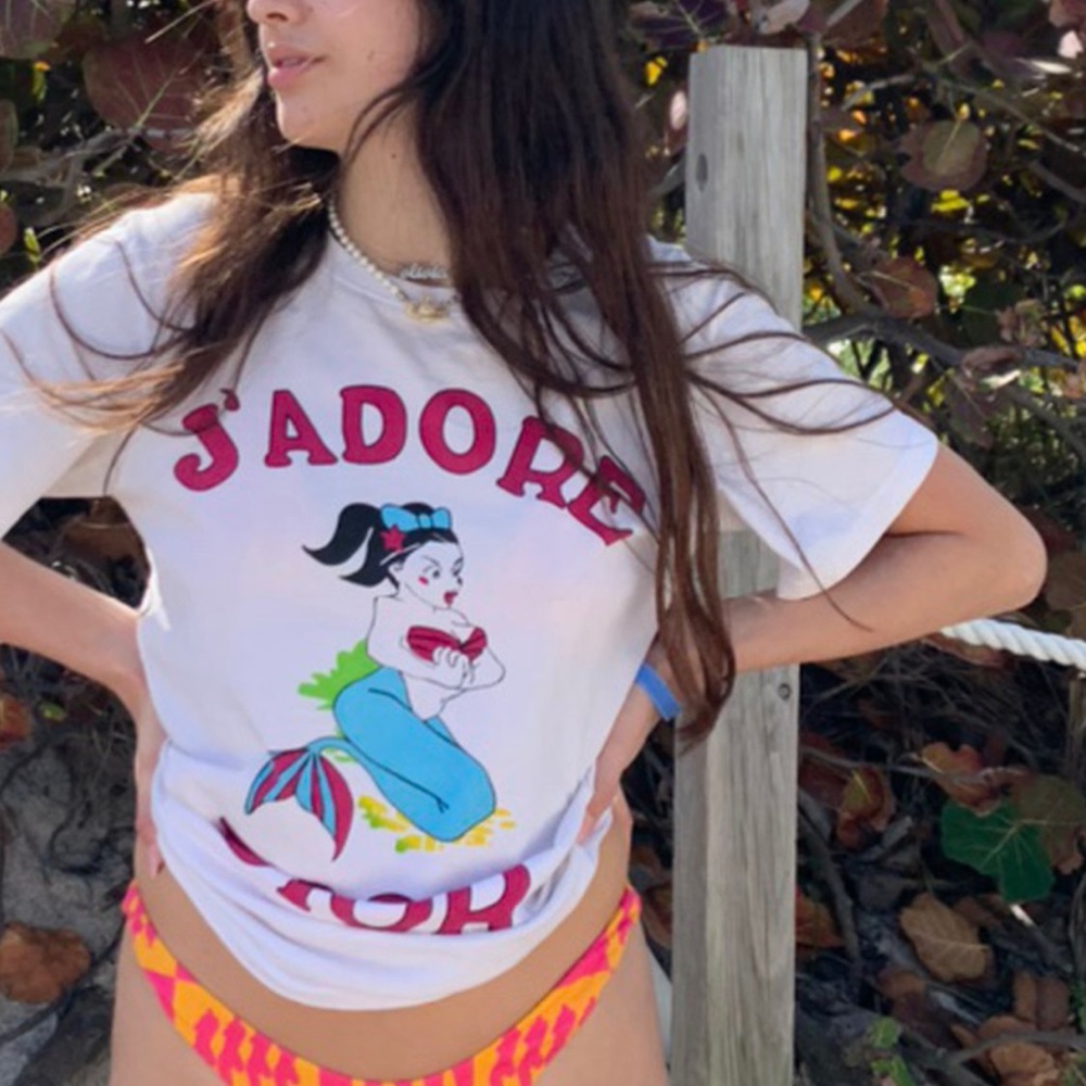 dior cartoon top mermaid vintage and rare